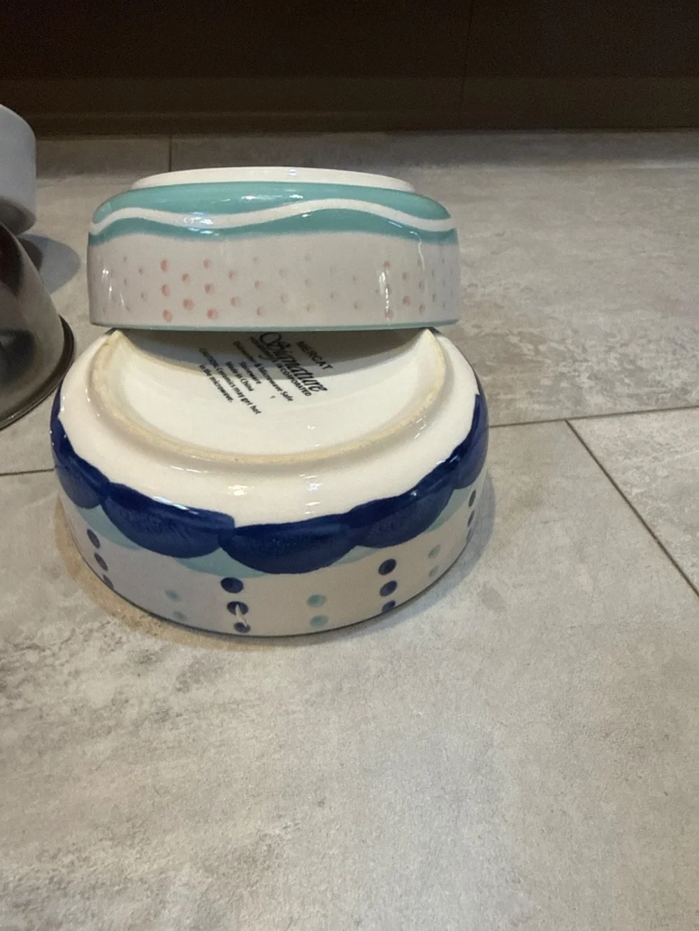 Set of 4 cat bowls